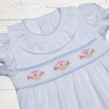 Sweet Harvest  Smocked Baby Romper