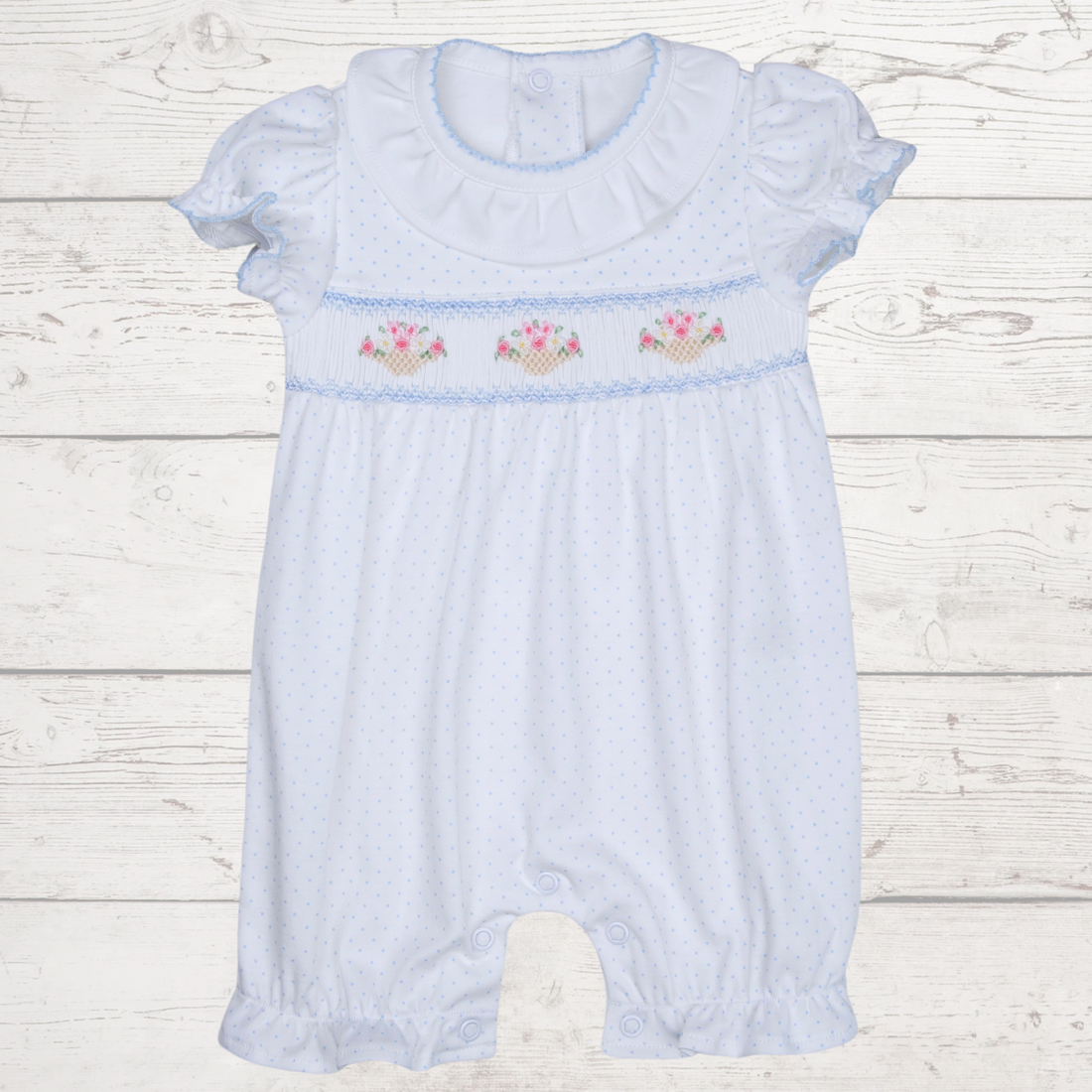 Sweet Harvest  Smocked Baby Romper