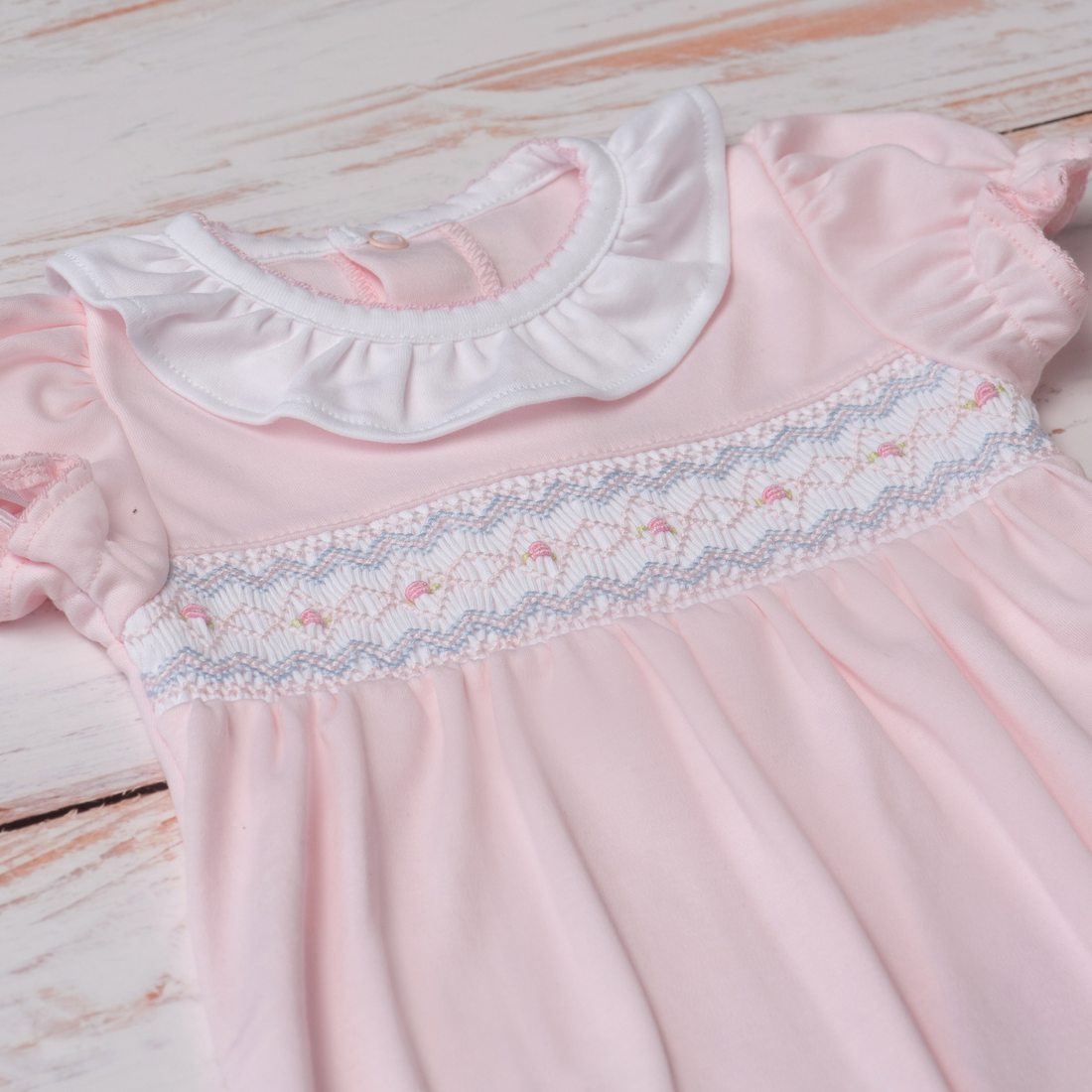 Bubbly Pink Smocked Romper