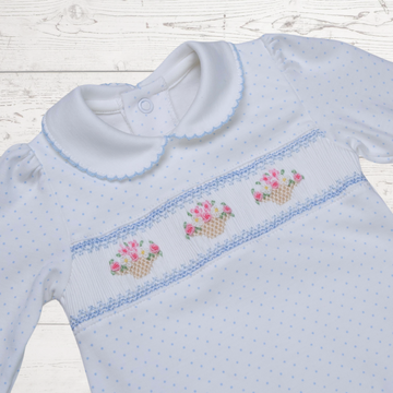 Sweet Harvest Smocked Baby Footie