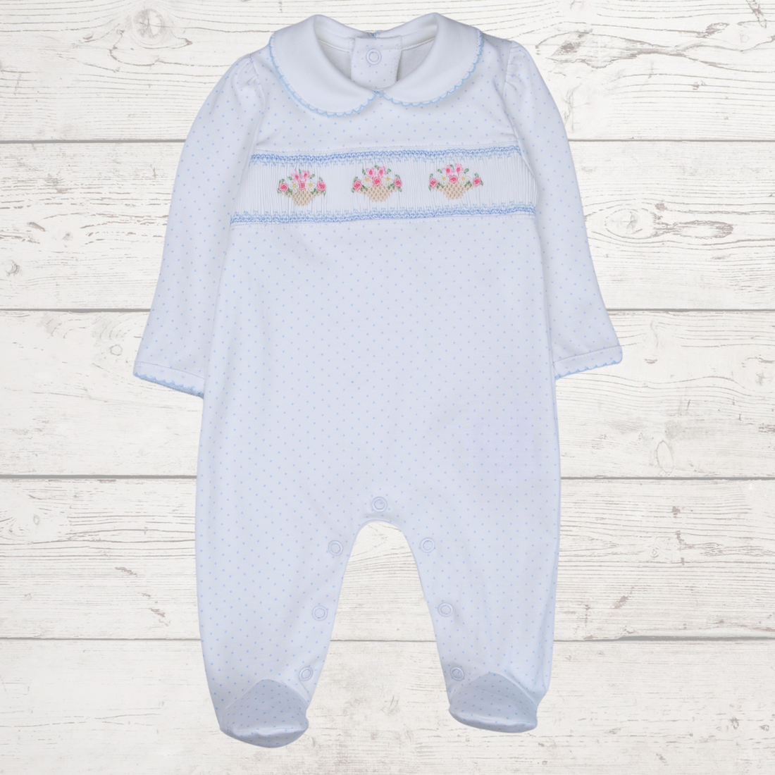 Sweet Harvest Smocked Baby Footie