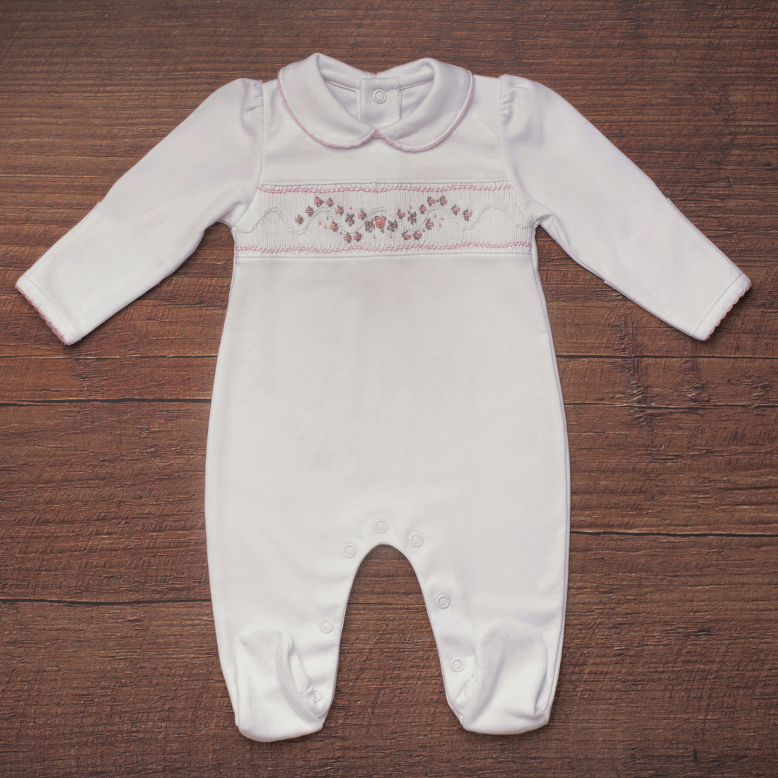 Sweet Breeze Smocked Baby Footie