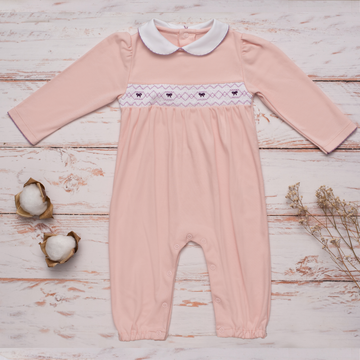 Camellia Bows Smocked Jumpsuit