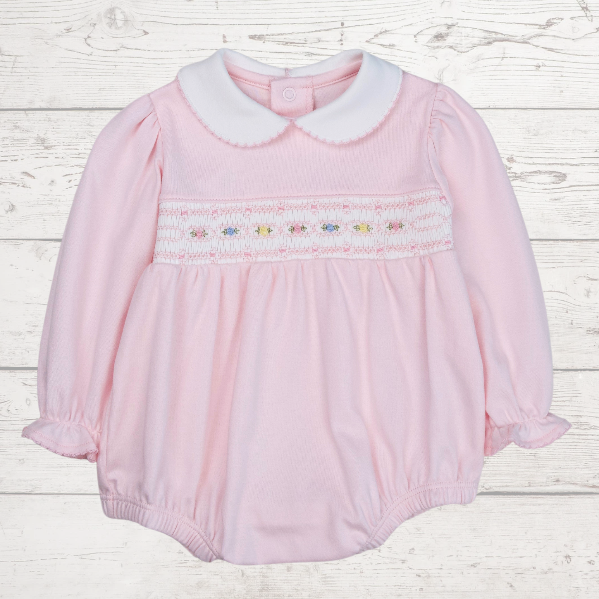 Candy Roses Smocked Bubble