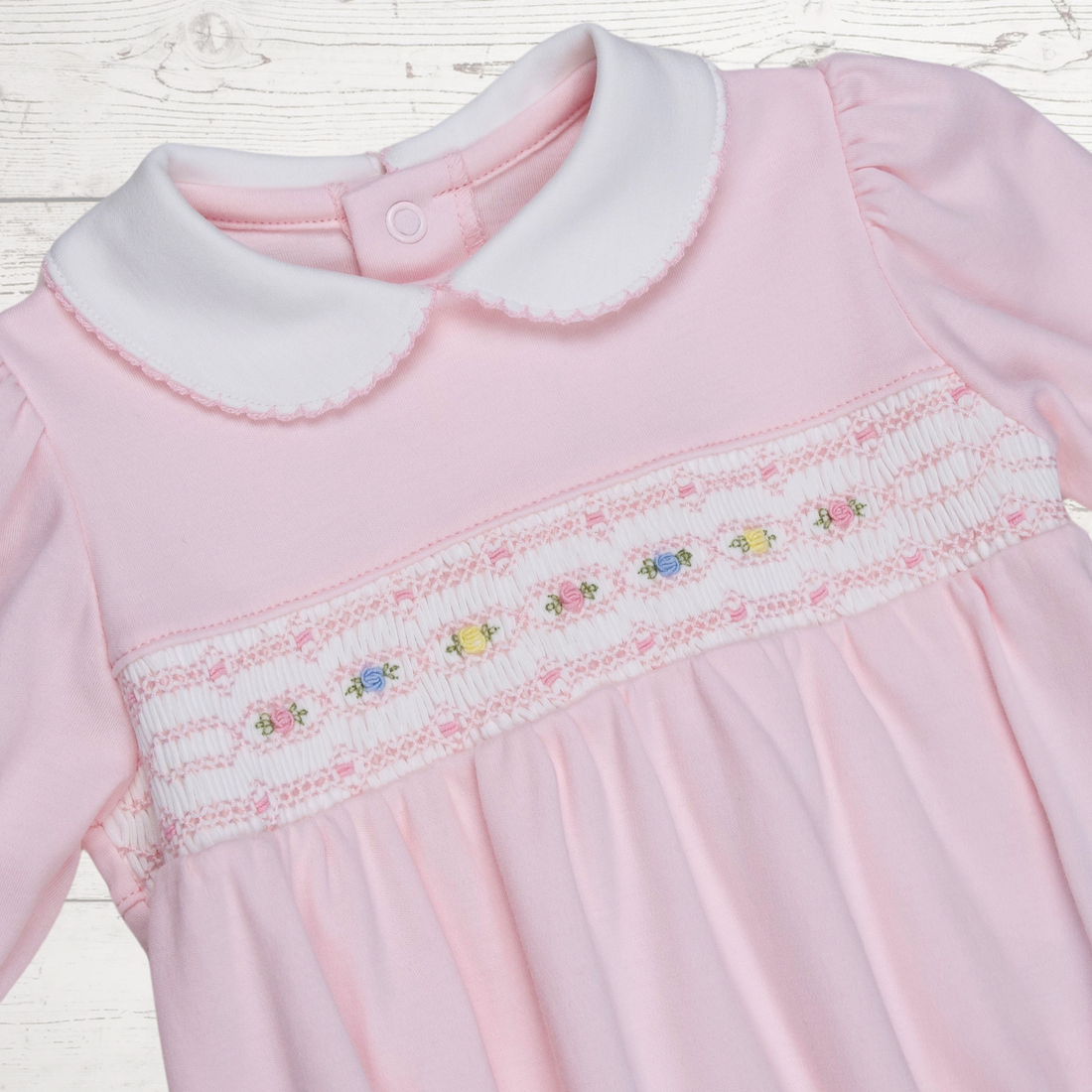 Candy Roses Smocked Bubble