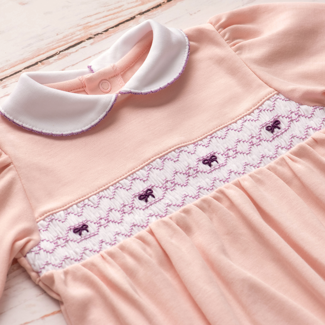 Camellia Bows Smocked Bubble