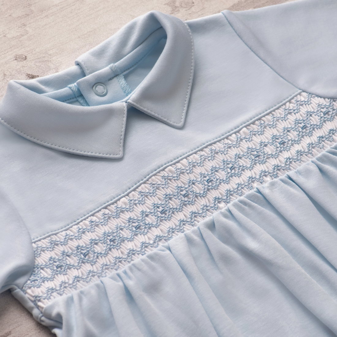 Capri Blue Waves Smocked Bubble